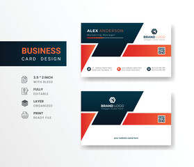 
Business card with company logo abstract background visiting card for corporate and personal use