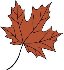 simplicity maple freehand drawing flat design.