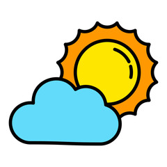 Sunny Filled Line Icon