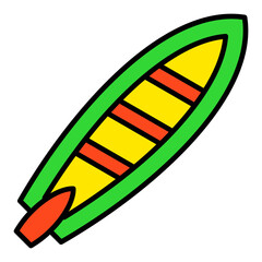 Surfboard Filled Line Icon