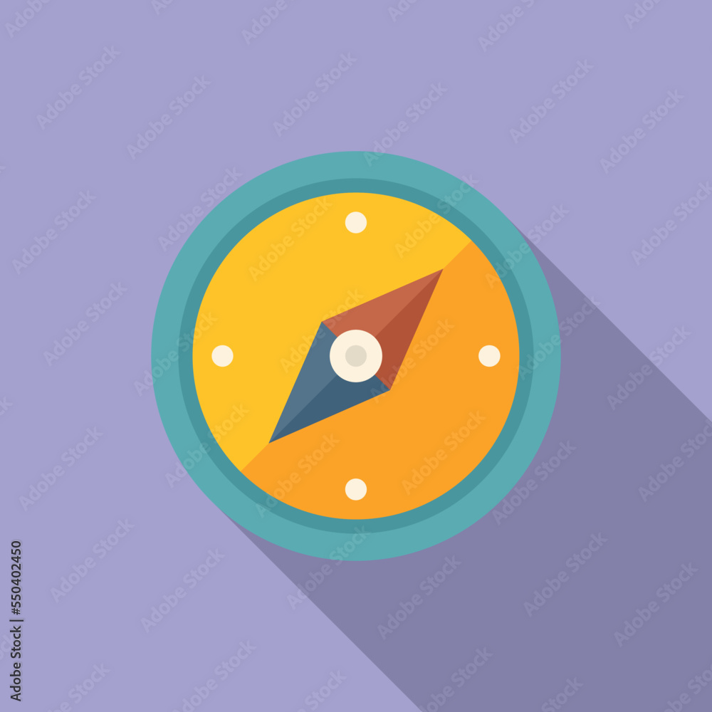 Poster compass icon flat vector. window interface. frame system