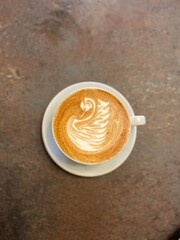 cup of coffee on a table
