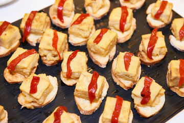 Spanish Omelette with red pepper.