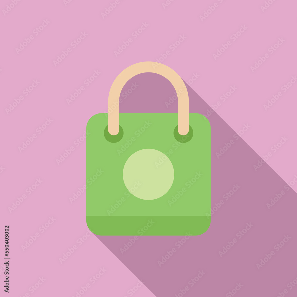 Poster shop bag icon flat vector. digital computer. web interface