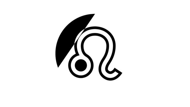 leo zodiac glyph icon animation