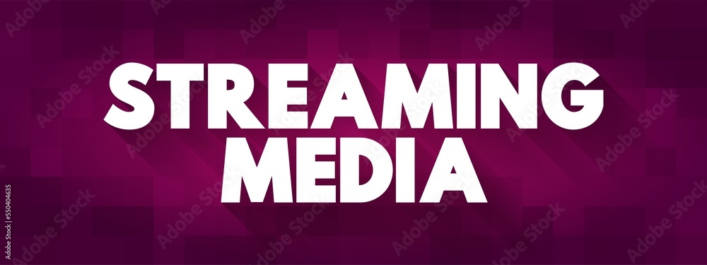 Poster streaming media is multimedia that is delivered and consumed in a continuous manner from a source st