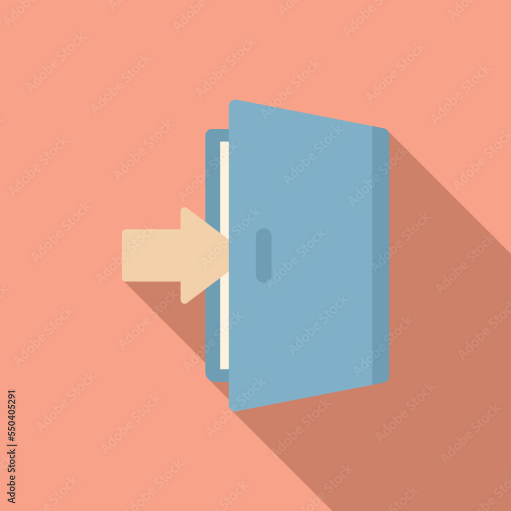 Aufkleber open door icon flat vector. computer interface. user internet