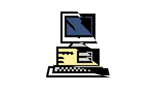 computer pc technology color icon animation