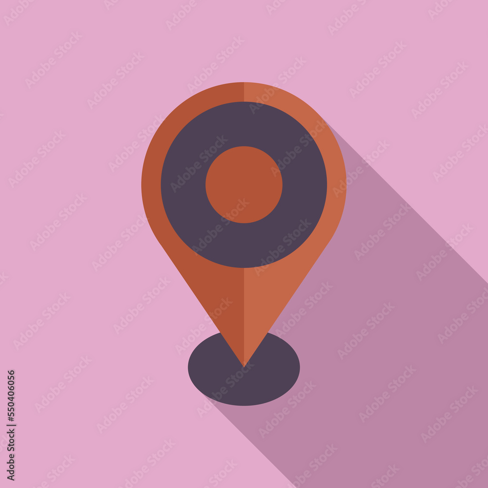 Poster location icon flat vector. interface computer. message digital