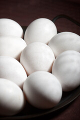 View of a group of eggs.