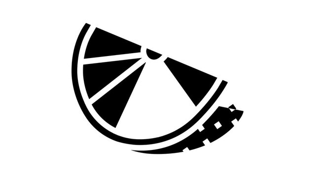 cut lime glyph icon animation