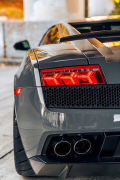 Fototapeta Rear brake light on a car