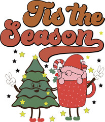 Tis the season Christmas svg design
