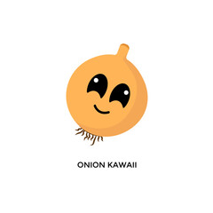 onion kawaii flat illustration