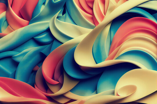 Abstract Twirling Pastell Colors As Background Wallpaper