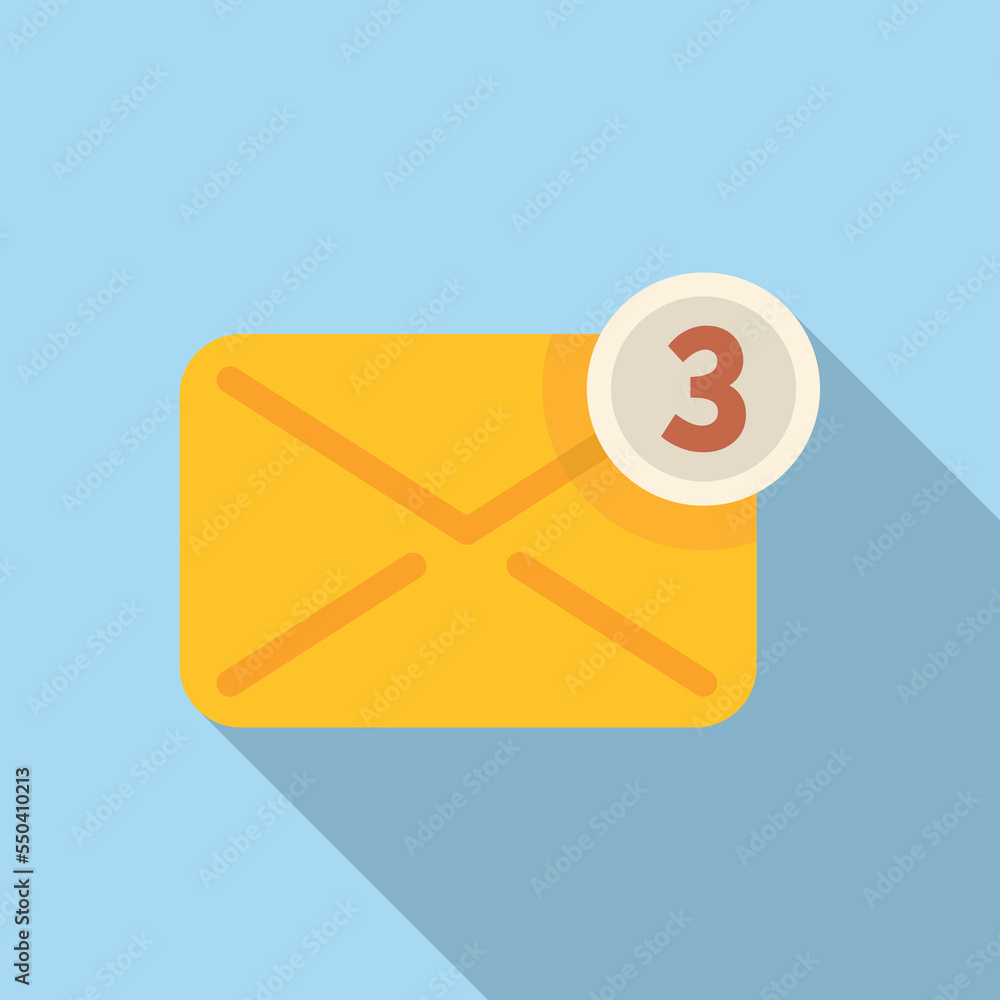 Poster mail inbox icon flat vector. button interface. contact movie