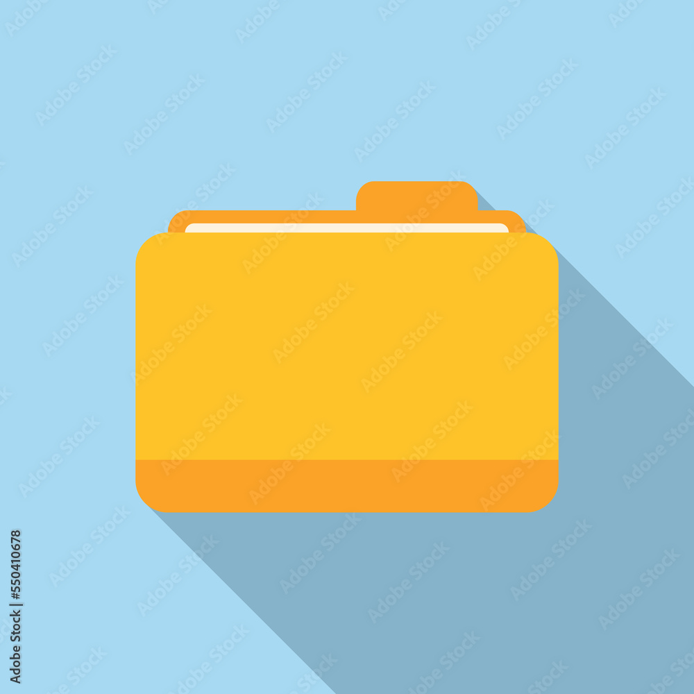 Poster computer folder icon flat vector. button interface. web design