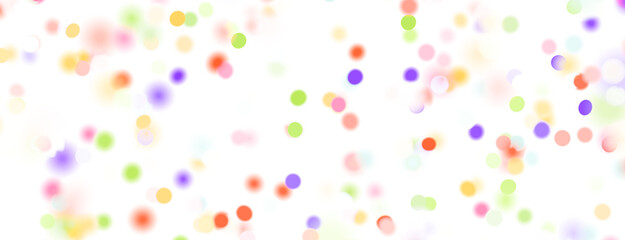 Multicolor confetti abstract background with a lot of falling pieces, isolated on a white background. Festive decorative tinsel element for design