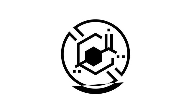 paraben free cosmetic glyph icon animation