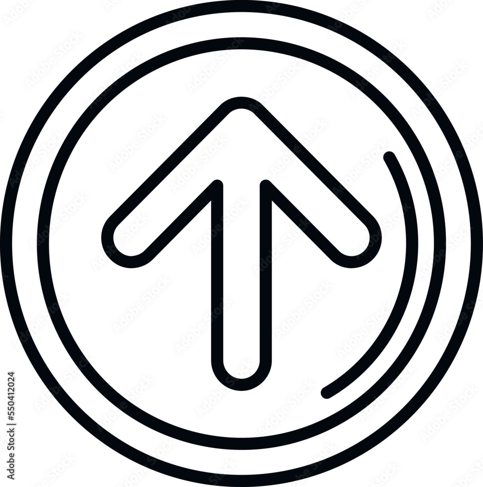 Poster arrow up icon outline vector. web interface. internet address
