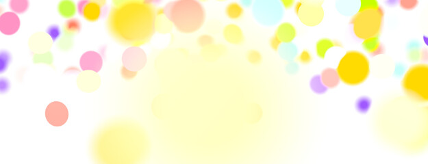  Colorful assorted confetti with serpentine on white