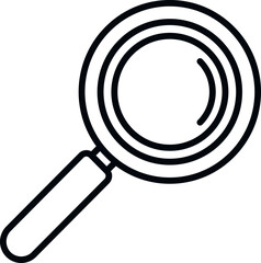 Magnifier icon outline vector. Computer interface. Cool dialog