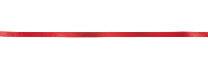 Red long ribbon close up. Png isolated with transparency - 550412880