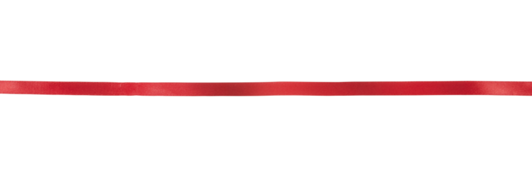 Red long ribbon close up. Png isolated with transparency - Powered by Adobe