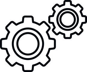 Web gear icon outline vector. Interface contact. App download