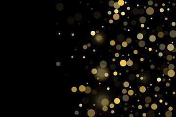 Gold glitter confetti, great design for any purpose. Party decor.