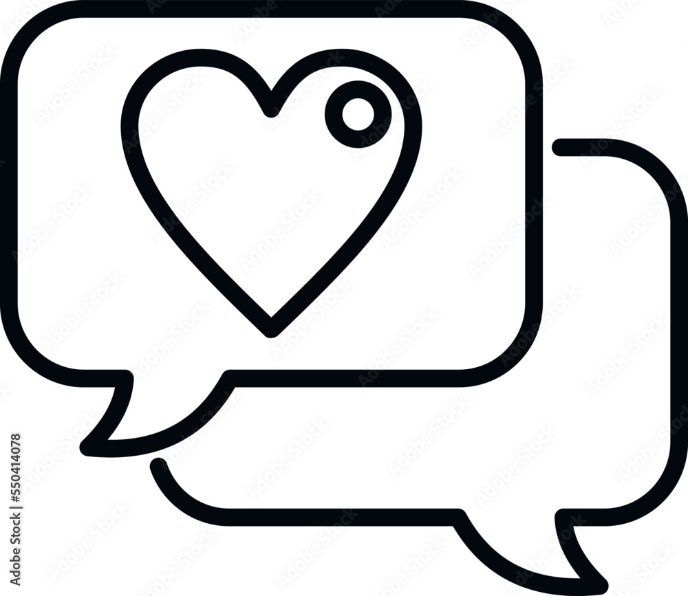 Poster chat icon outline vector. web contact. software app