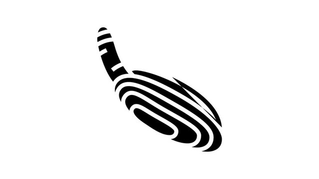 pacific razor clam line icon animation