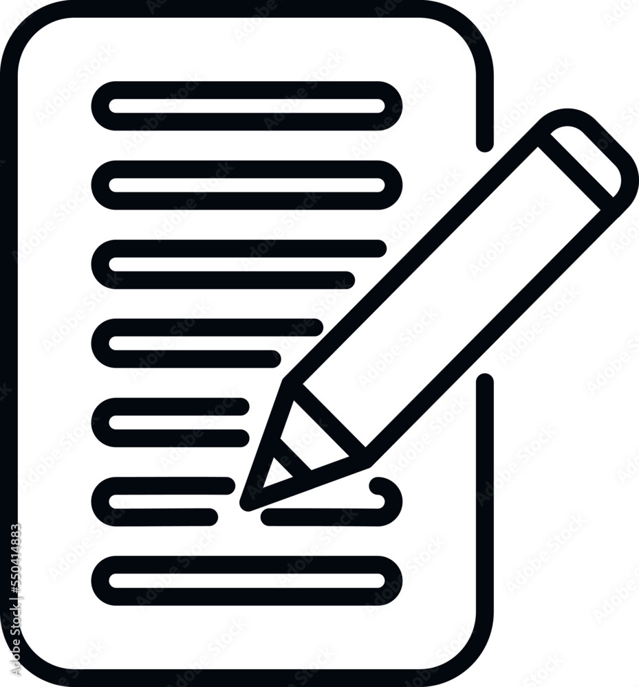 Poster write paper icon outline vector. internet app. web interface