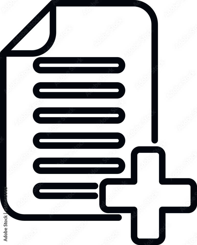 Poster plus data icon outline vector. web interface. business app