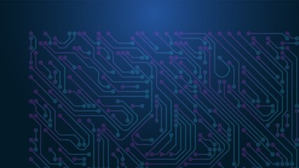 Abstract technology vectors with printed circuit board