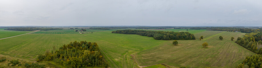 Landscape in Jaunpils parish in autumn