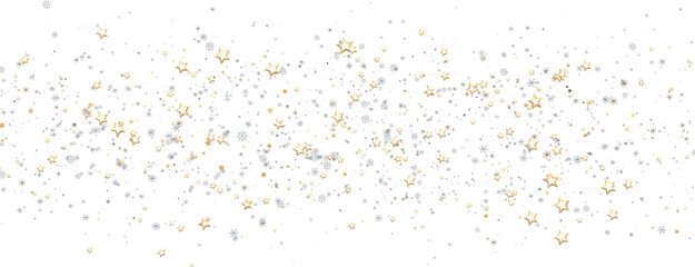Obraz na płótnie Canvas golden openwork shiny snowflakes, star, 3D rendering.