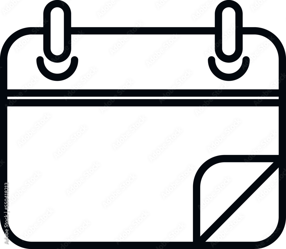 Poster calendar icon outline vector. computer interface. use button