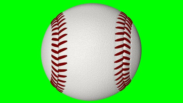 Baseball Loop rotating on Chroma Key background