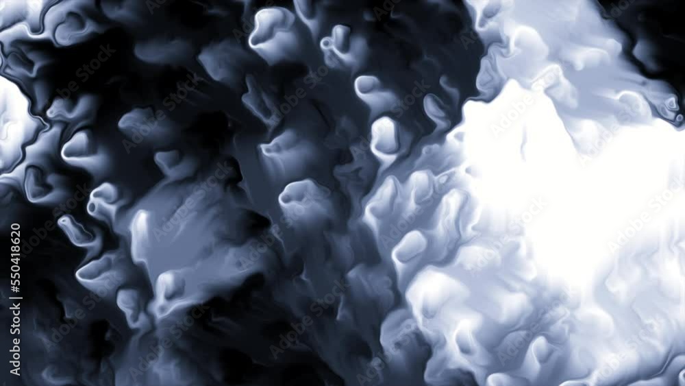 Poster abstract rows of moving liquid paint strokes. motion. rotating surface with stains.