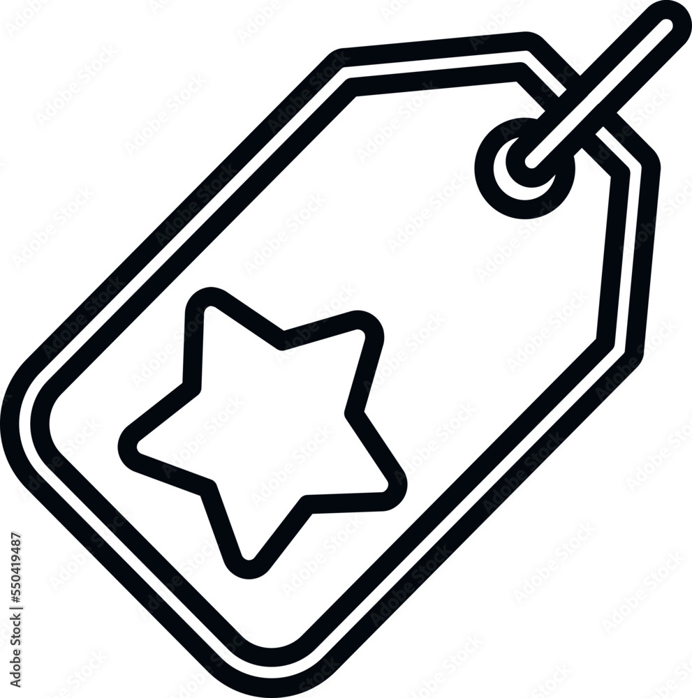 Poster sale tag icon outline vector. computer interface. user internet