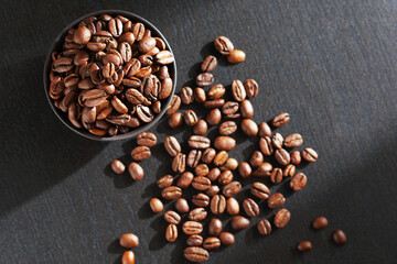 Coffee beans in bowl