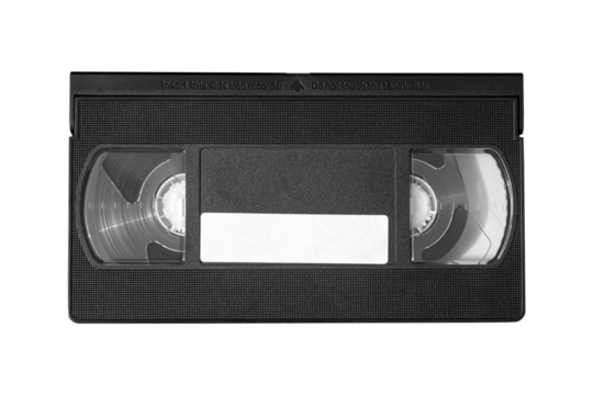 old video cassettes isolated from background