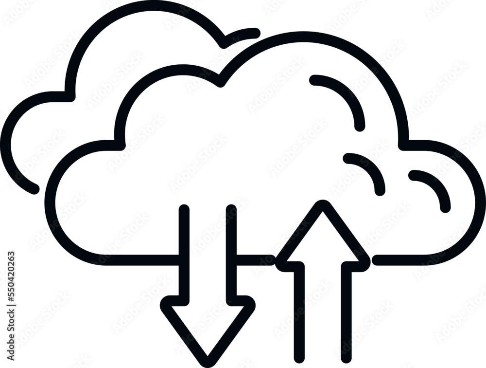 Poster data cloud icon outline vector. web button. internet interface