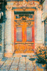 Fototapeta na wymiar Painting of a Door