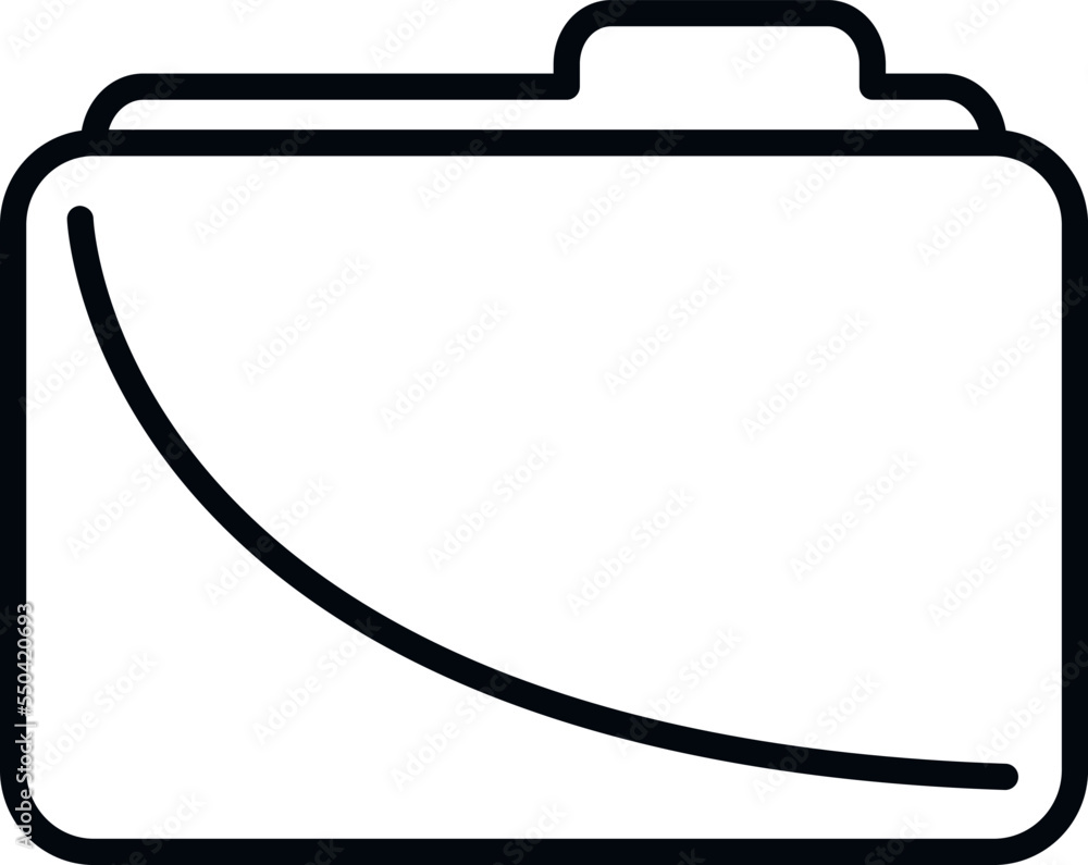 Poster computer folder icon outline vector. button interface. web design