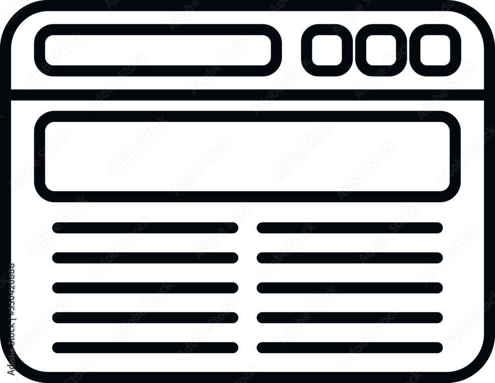 Poster pin web icon outline vector. button interface. web design