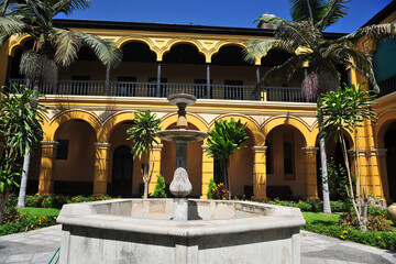 Lima Peru, CIRCA 2014: View of the pool of the Santo Domingo convent . The convent was It was...