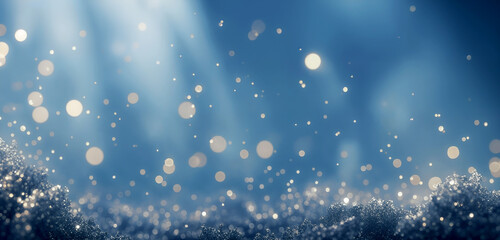 Holiday, winter background with bokeh lights. Backdrop with copy space, graphic elements for design layout. perfect for presentation, compositions, video and print.