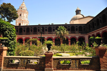 Fototapeta premium Lima Peru, CIRCA 2014: View of the pool of the Santo Domingo convent . The convent was It was created in the 1530s under the patronage of Our Lady of the Rosary 